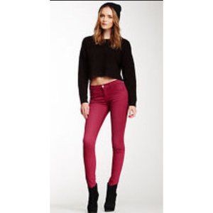 RETAIL $180 J BRAND majenta pink super skinny wash